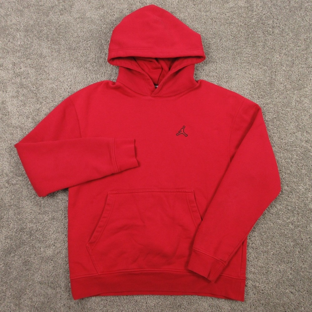 Air Jordan‎ Sweater Mens Medium Red Jump Man Logo Pullover Hoodie Sweatshirt